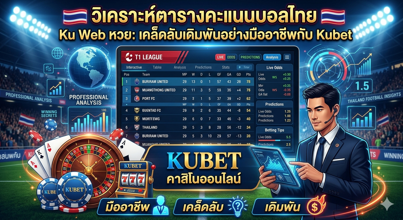 วิเคราะห์ตารางคะแนนบอลไทย Ku Web หวย: เคล็ดลับเดิมพันอย่างมืออาชีพกับ Kubet